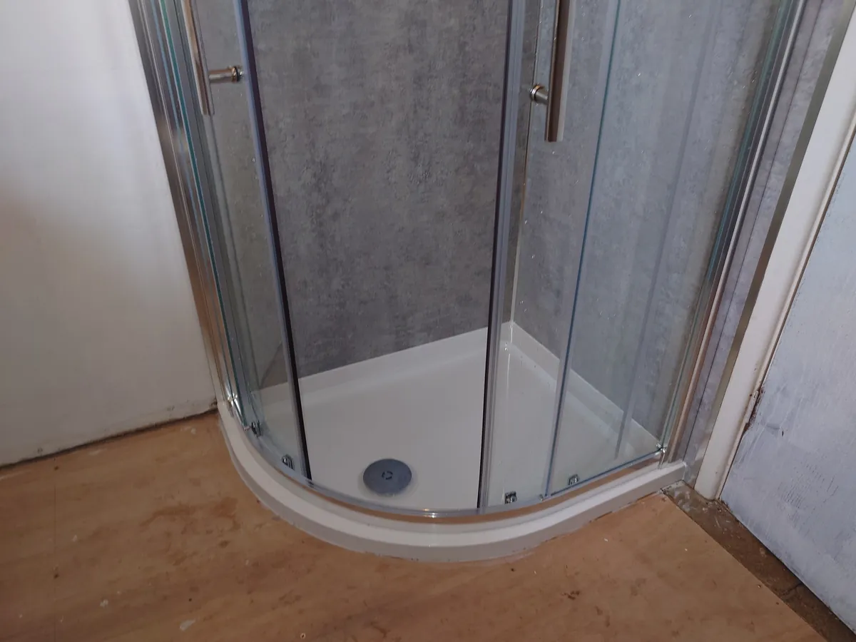 New low shower tray and quadrant enclosure fitted in Starcross