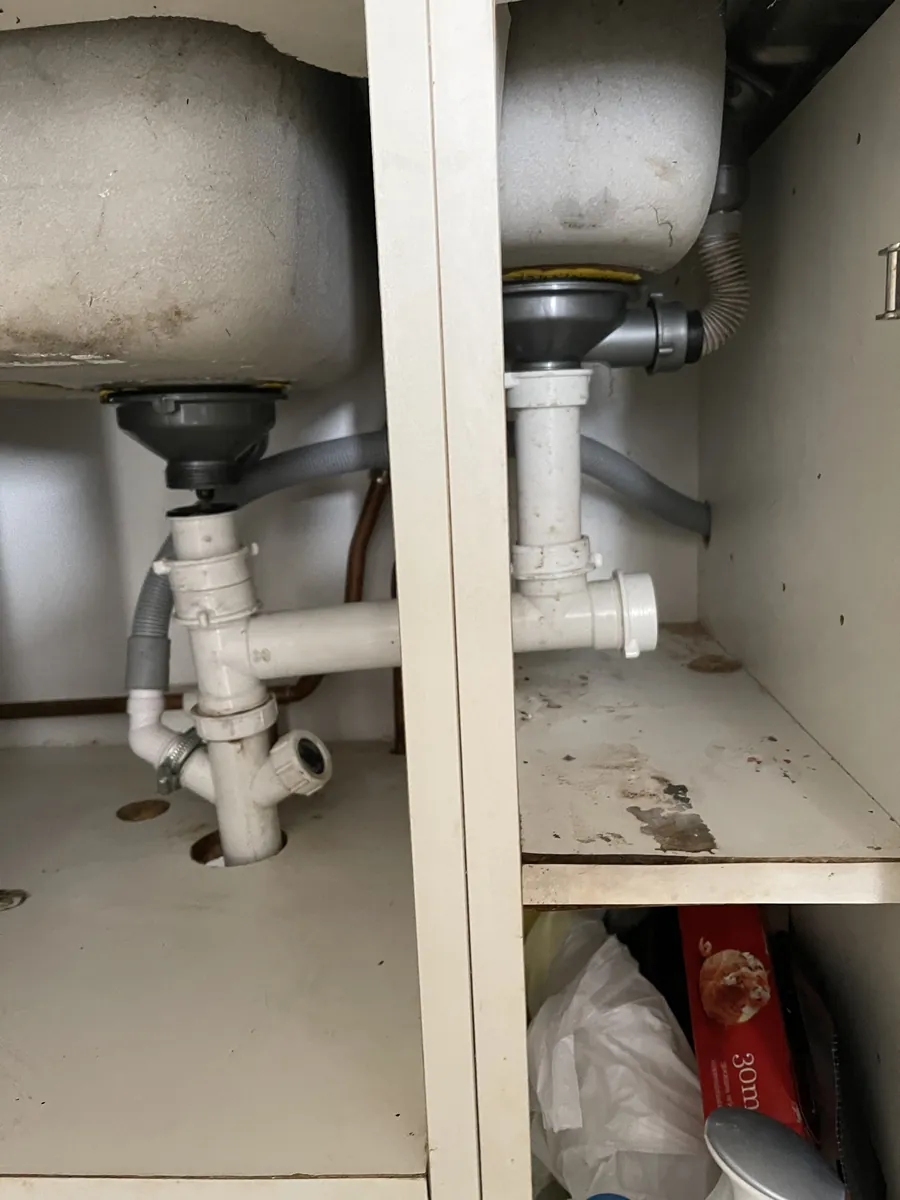 Old kitchen sink waste pipework, Exeter