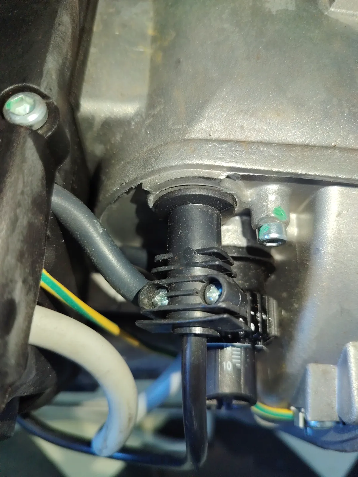 Riello RDB burner removed from a Grant Vortex Pro System oil boiler during a service in Shillingford St George, Exeter