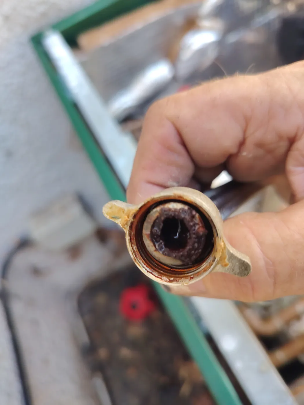Worcester Heatslave heat exchanger inspected during an oil boiler repair in Kingsteignton