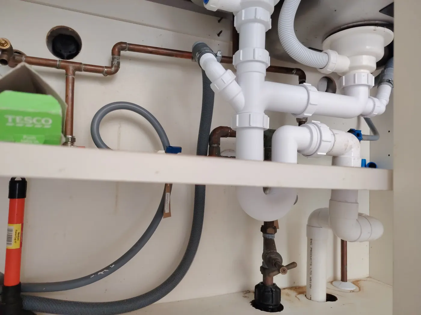Kitchen sink waste leak repair in Exminster
